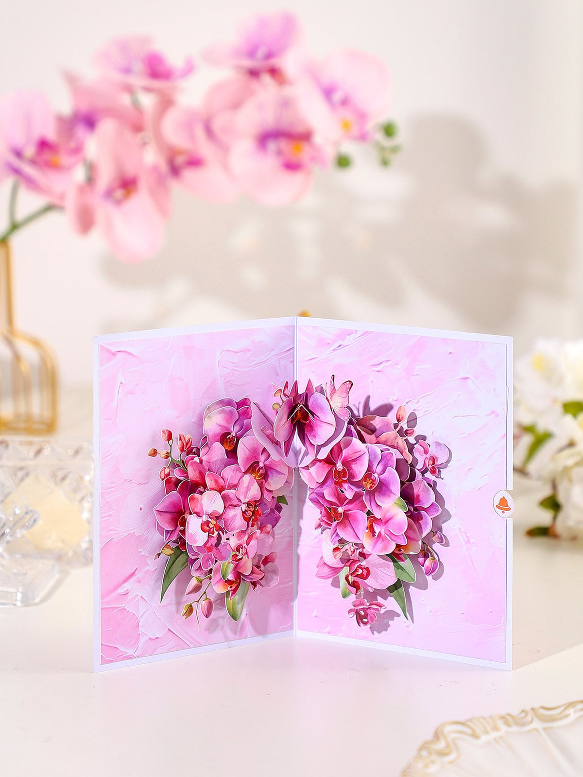 Orchid Wings 3D Pop Up Card
