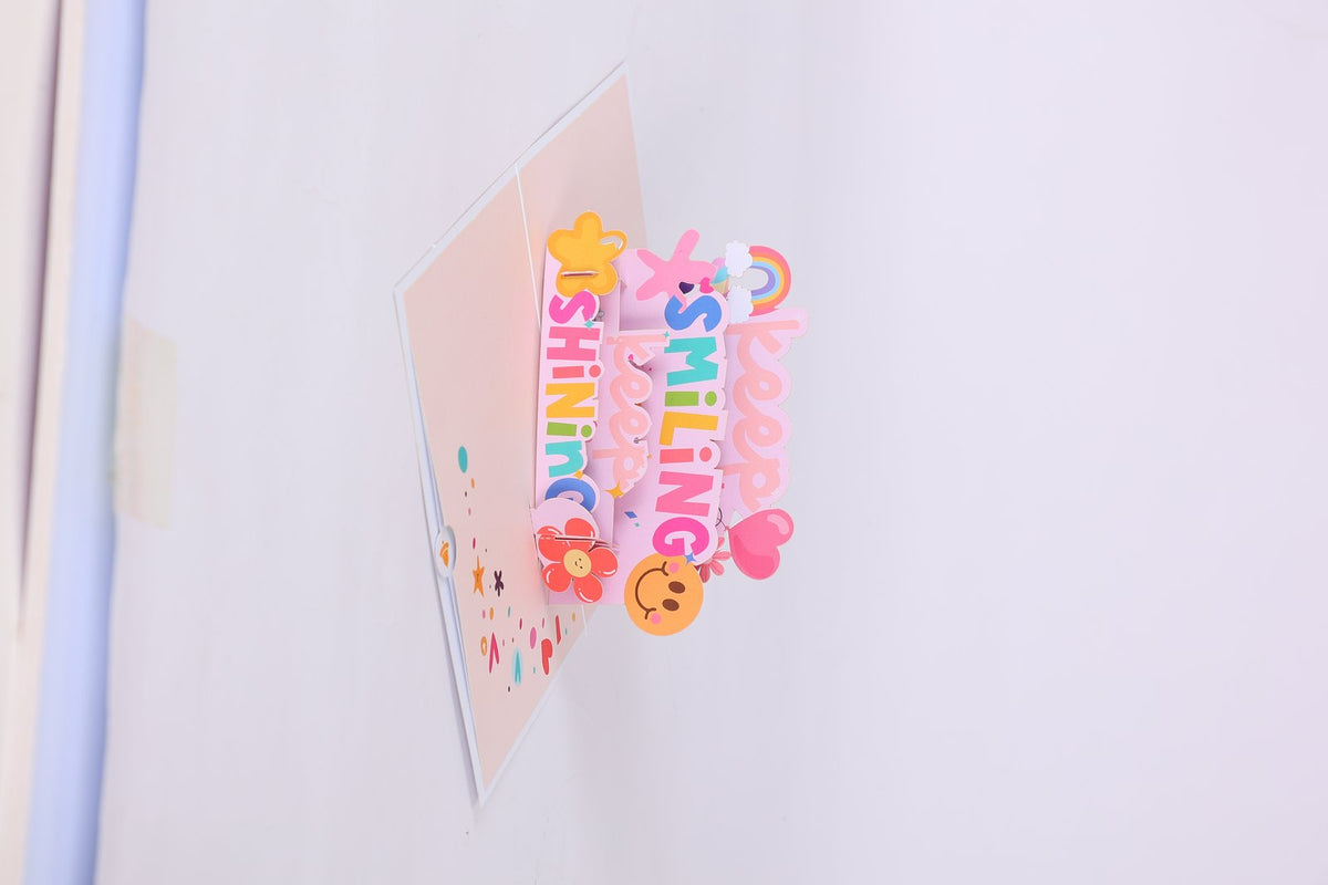 Rainbow Blessings Flip Pop Up Card