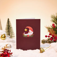 Santa Claus Crescent Moon 3D Pop Up Card