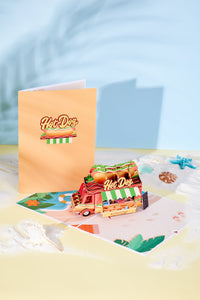 Hot Dog Food Truck 3D Pop Up Card