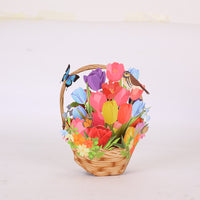 Tulip Mini Flower Basket Greeting Card