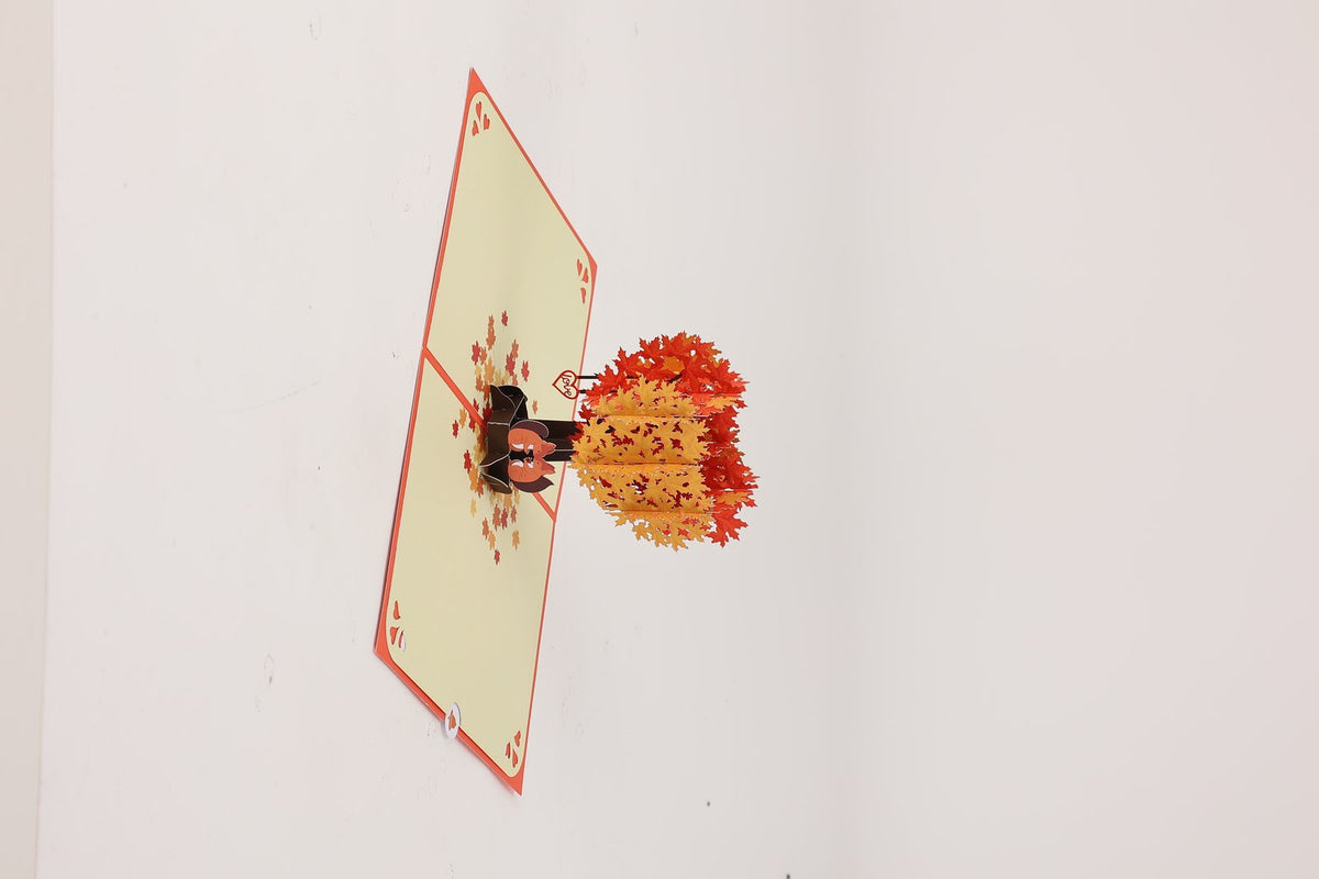 Squirrel Couple Love Tree 3D Pop Up Card