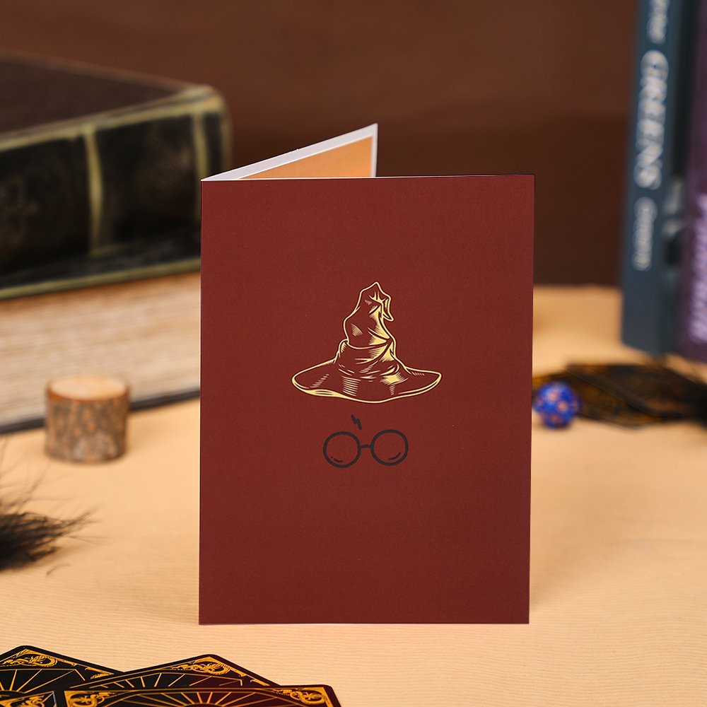 Wizard Hat Flip Pop Up Card