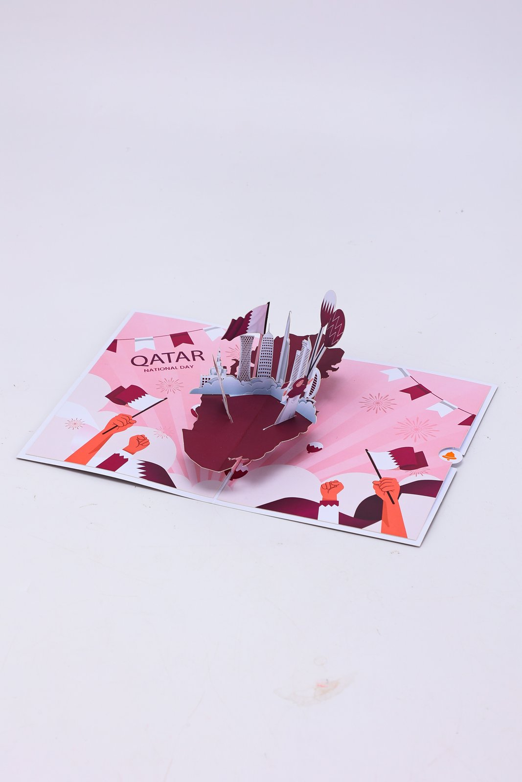 Qatar National Day Map 3D Pop Up Card