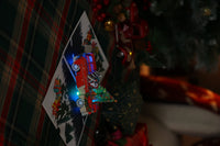 Christmas Vintage Sports Car Music LED Light Greeting Card