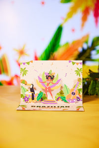 Brazil Carnival 90° 3D Pop Up Card