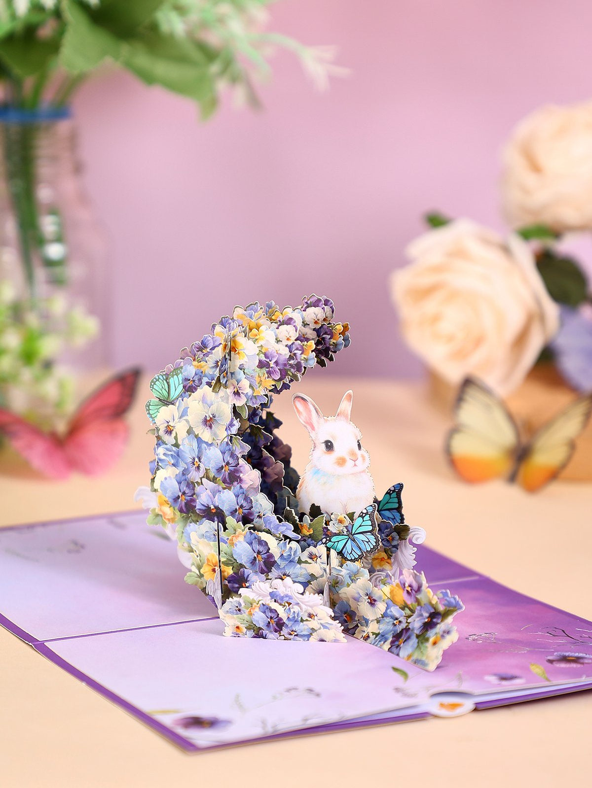 Moon Bunny Flip Pop Up Card