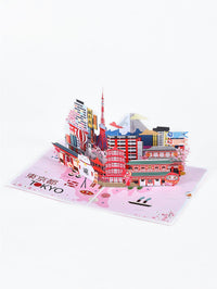 City Cityscape Greeting Card Tokyo