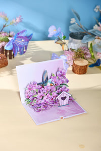 Orchid Hummingbird Greeting Card