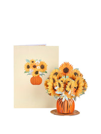Sunflower Flower Vase 3D Pop Up Card