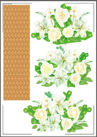 White Floral Box Card 3D Pop Up Card