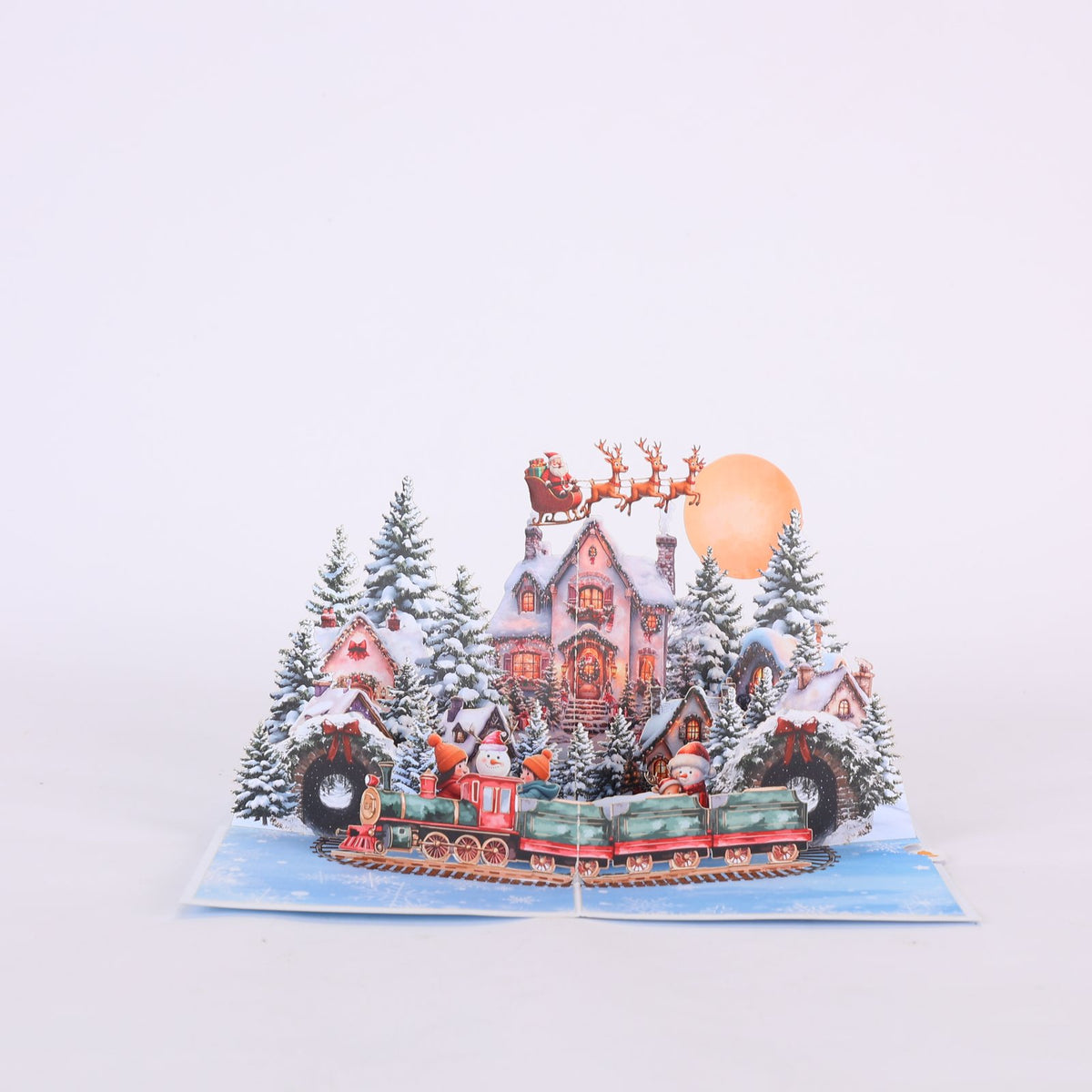 Christmas Reindeer Snowfield Greeting Card