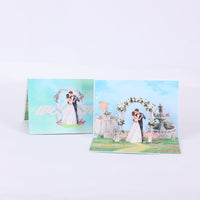White Rose Wedding 3D Pop Up Card