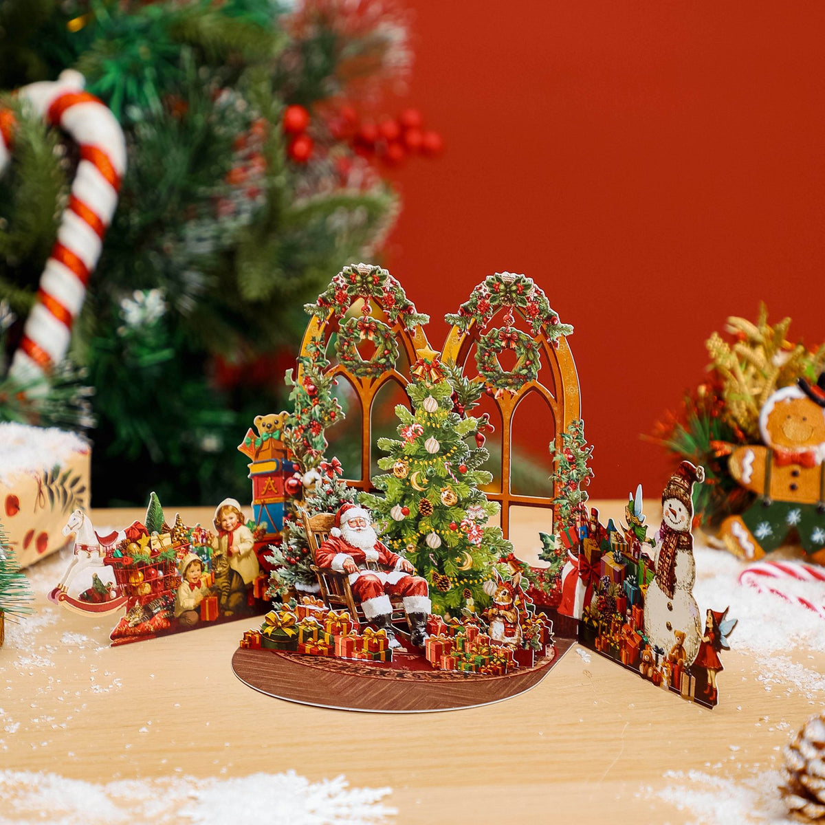 Vintage Christmas 3D Pop Up Card