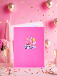 German Gold Glitter 3D Pop Up Card