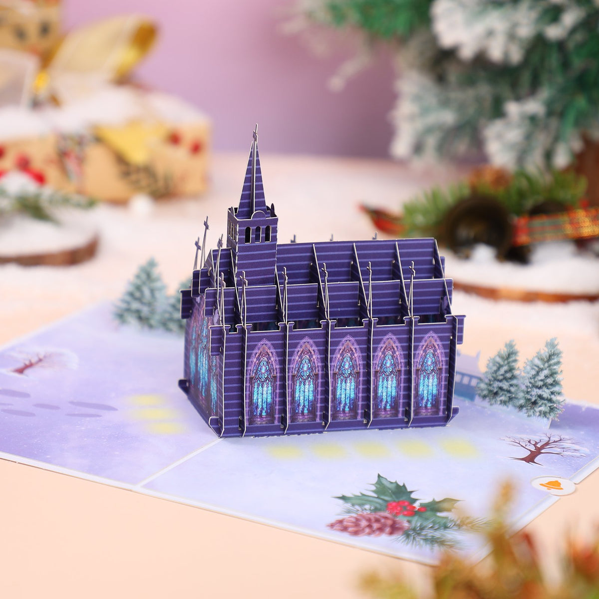 Blue Cathedral 3D Pop Up Card