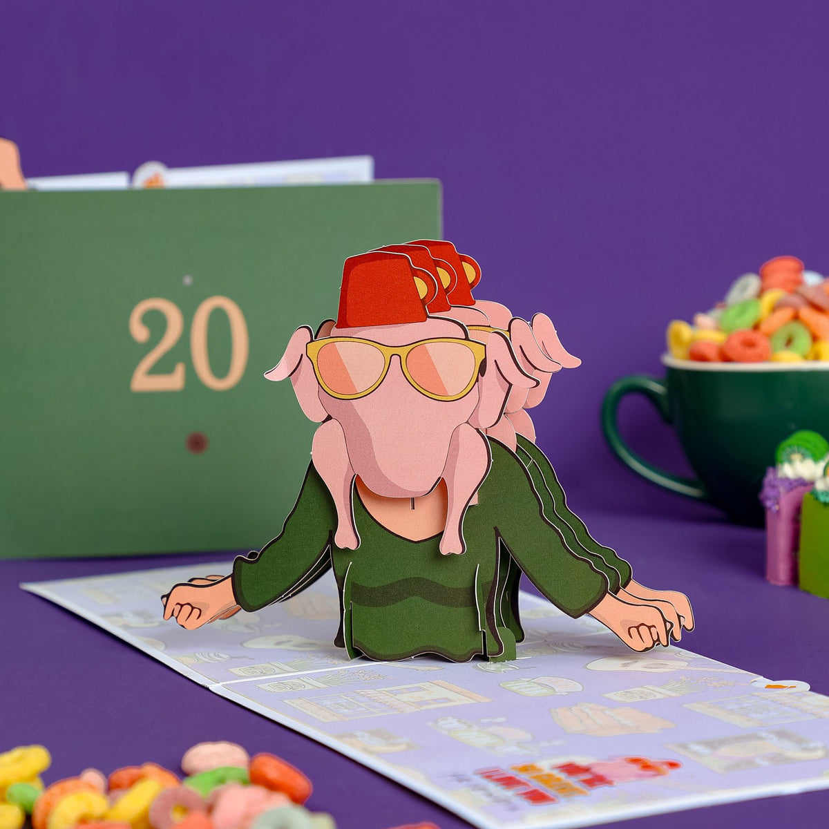 Piglet Piggyback Creative 3D Pop Up Card