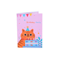 Cat Egg Birthday Party 3D Pop Up Card