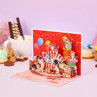Circus Cat 3D Pop Up Card