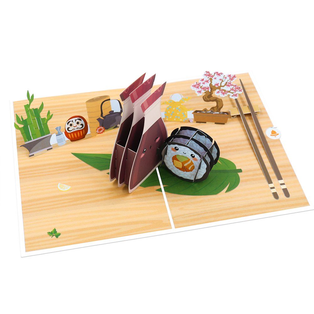 Sushi Soy Sauce 3D Pop Up Card