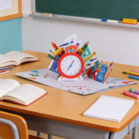 Back To School Clock Greeting Card