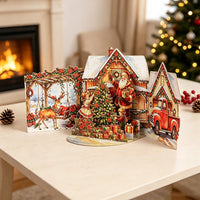 Red Christmas Double Door Pop Up Card