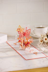 Butterfly Flower Cluster Pop Up Card