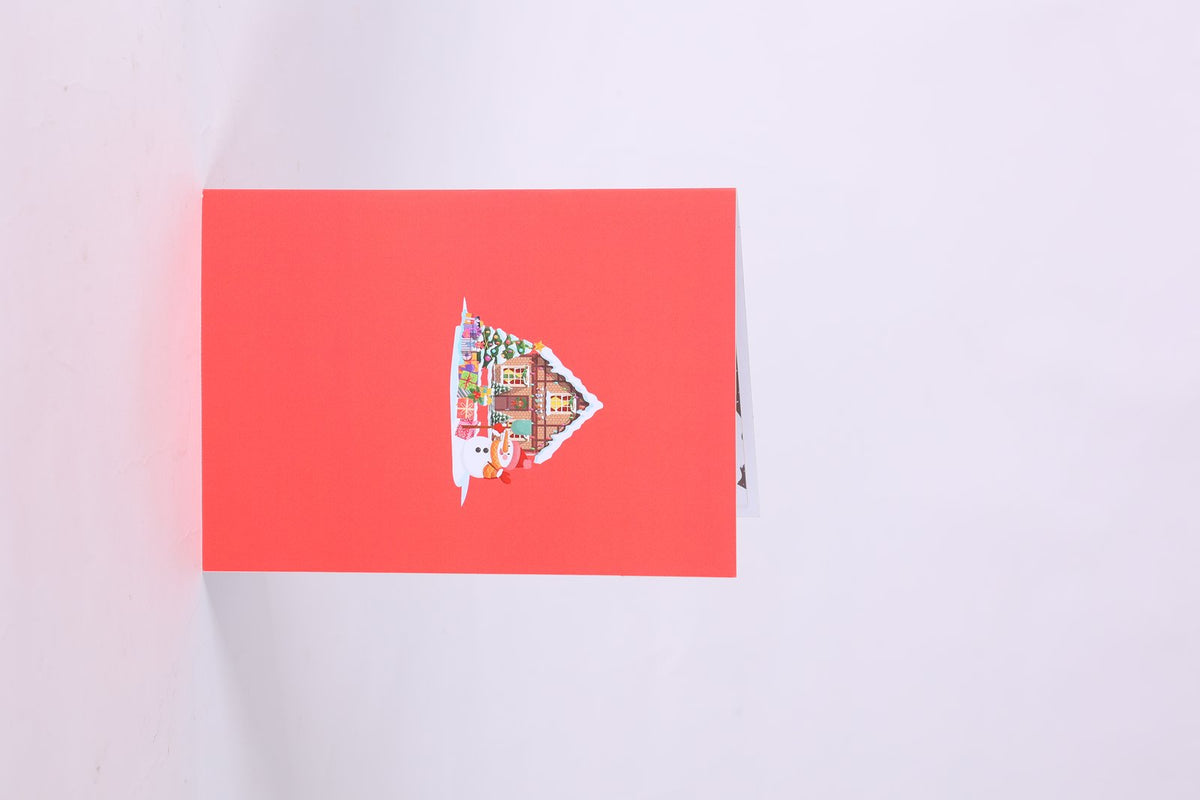 Snowy Night Christmas House 3D Pop Up Card