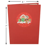 Gingerbread Man Basket 3D Pop Up Card