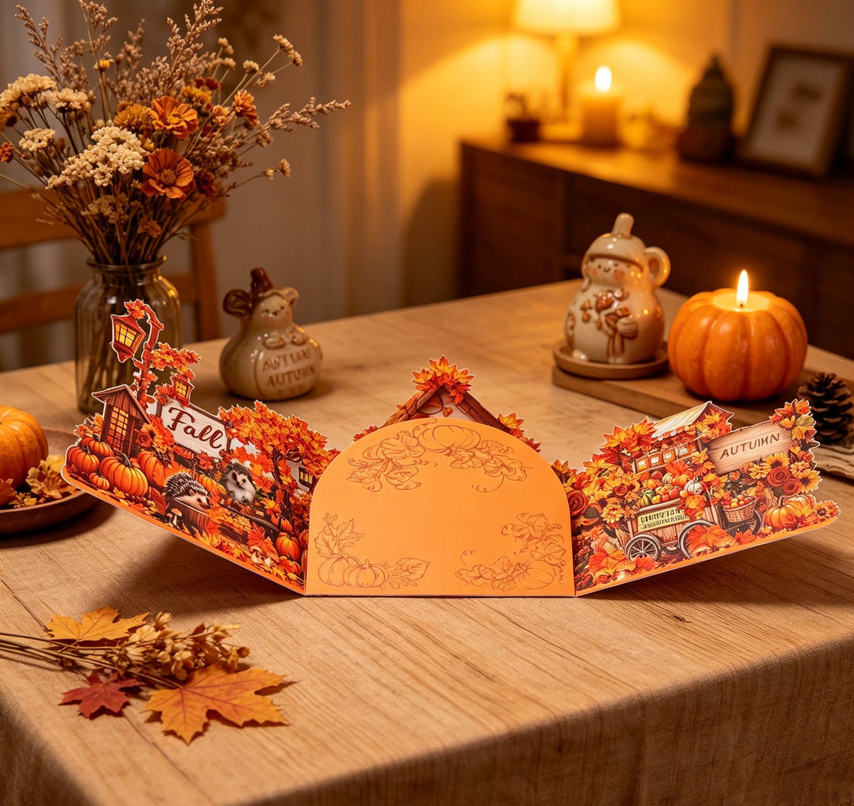 Thanksgiving Double Door Pop Up Card