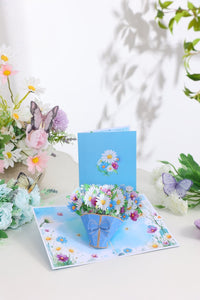 Daisy Flower Bouquet Greeting Card
