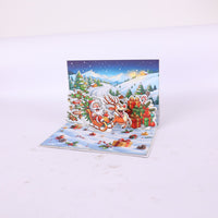 Santa Claus Skiing Greeting Card