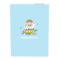Easter White Rabbit 3D Pop Up Card