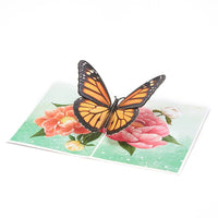 Butterfly Rose Flip Pop Up Card