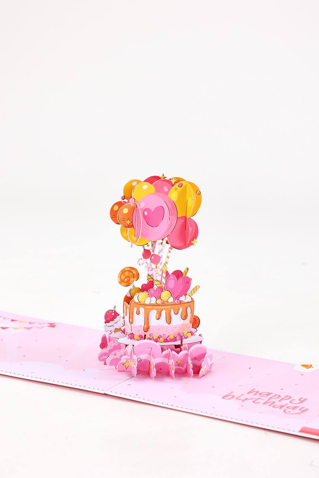 Pink Cake Birthday 3D Pop Up Card