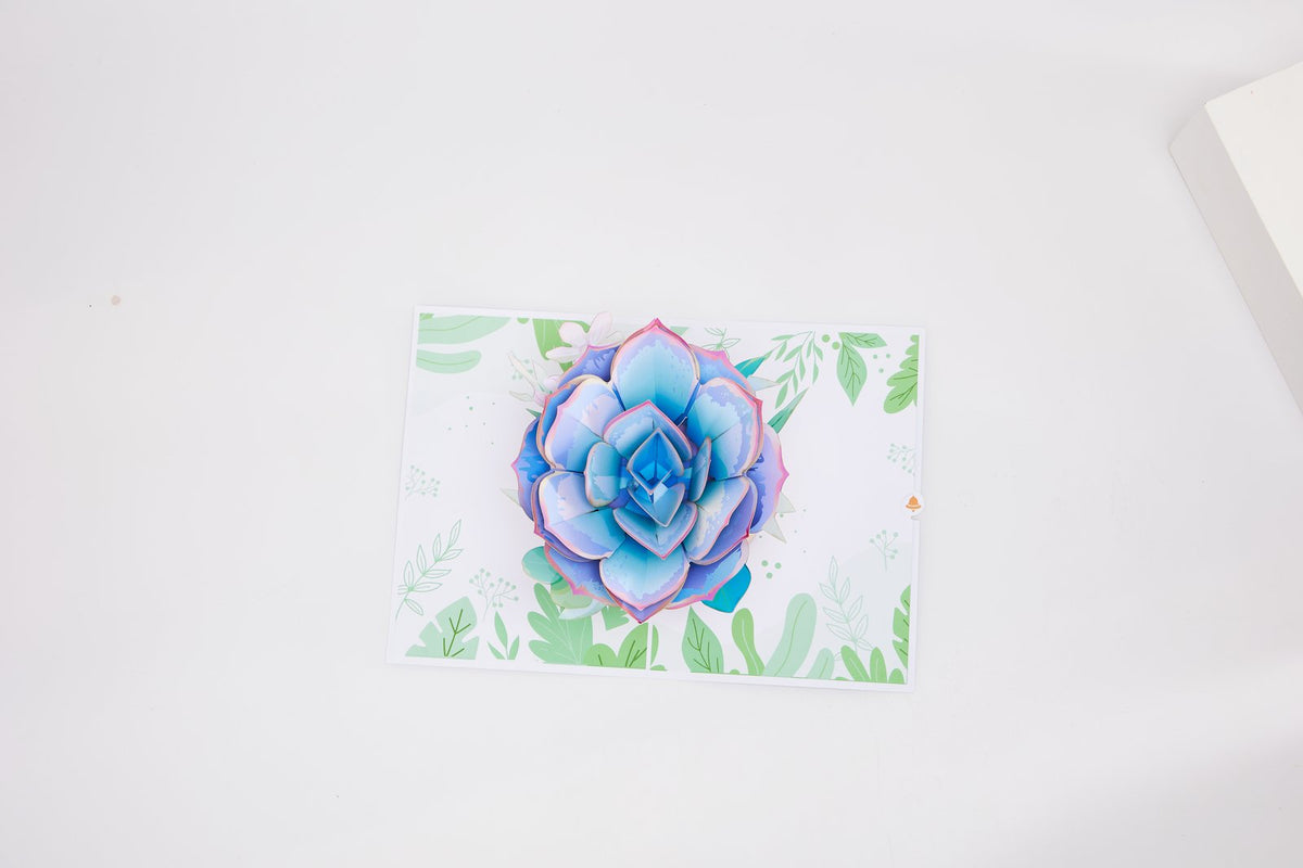 Succulent Flower Pot 3D Pop Up Card