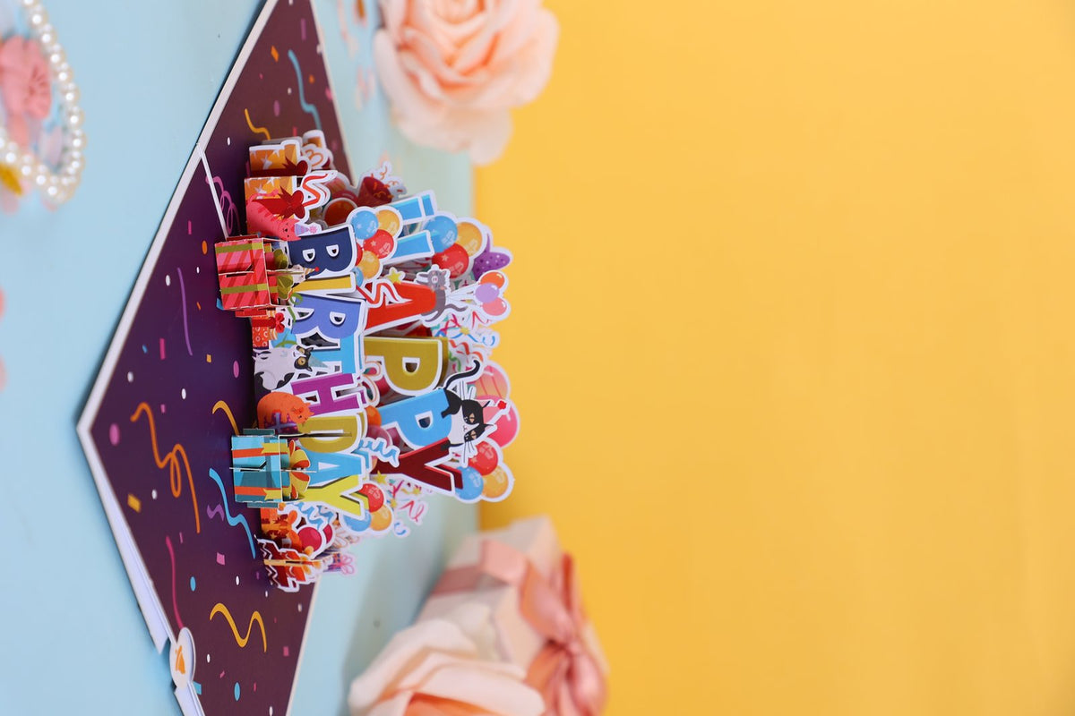 Letter Balloons Birthday Greeting Card