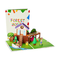Forest Brick House 3D Pop Up Card