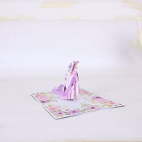 Purple Valentine's Day Flip Pop Up Card