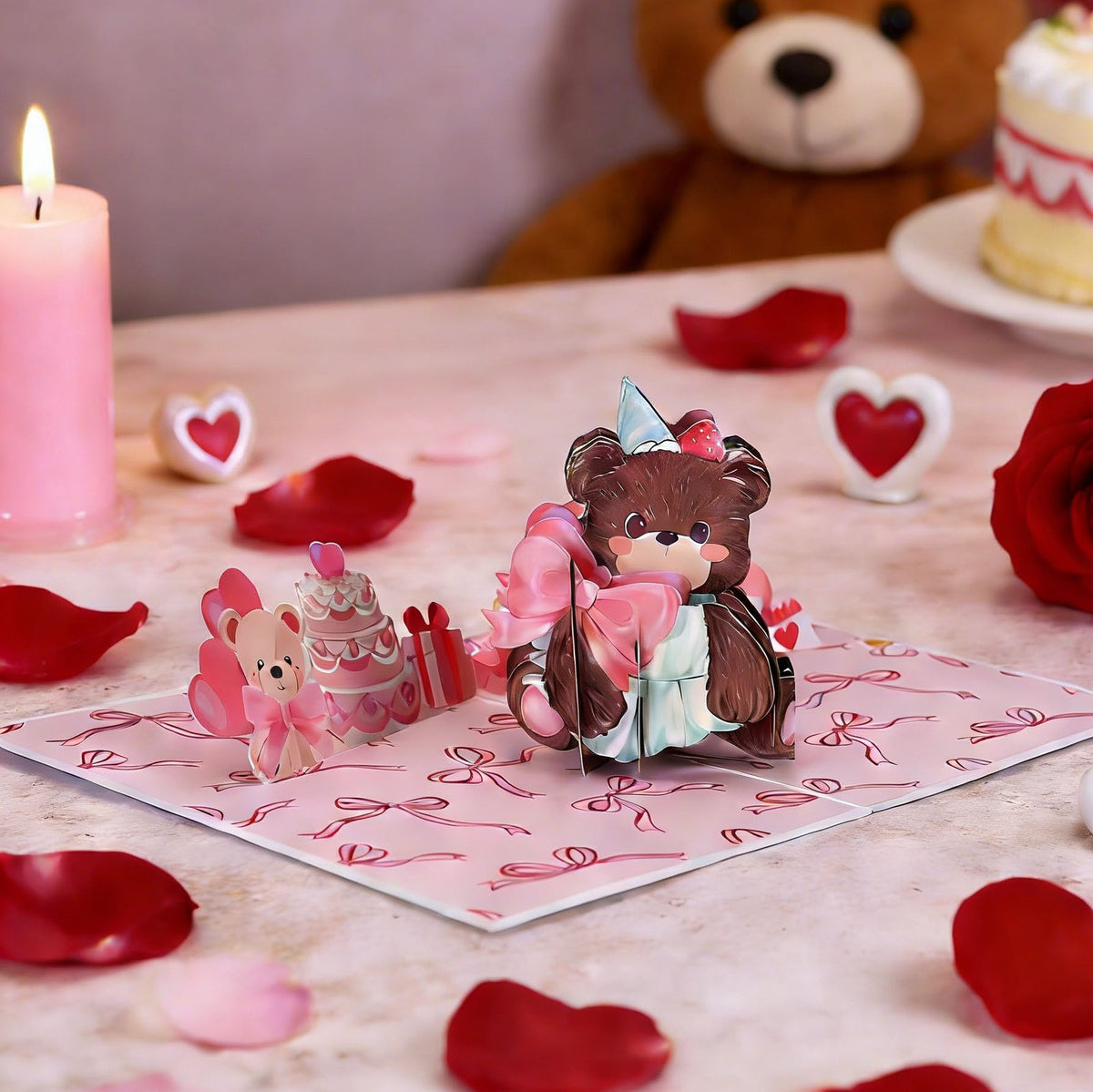 Teddy Bear Birthday 3D Pop Up Card