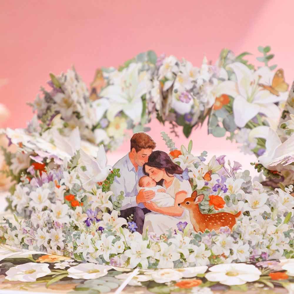 New Baby Welcome Flip Pop Up Card