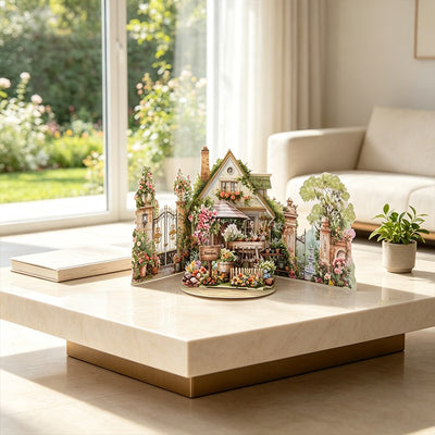 Green Garden Double Door Pop Up Card