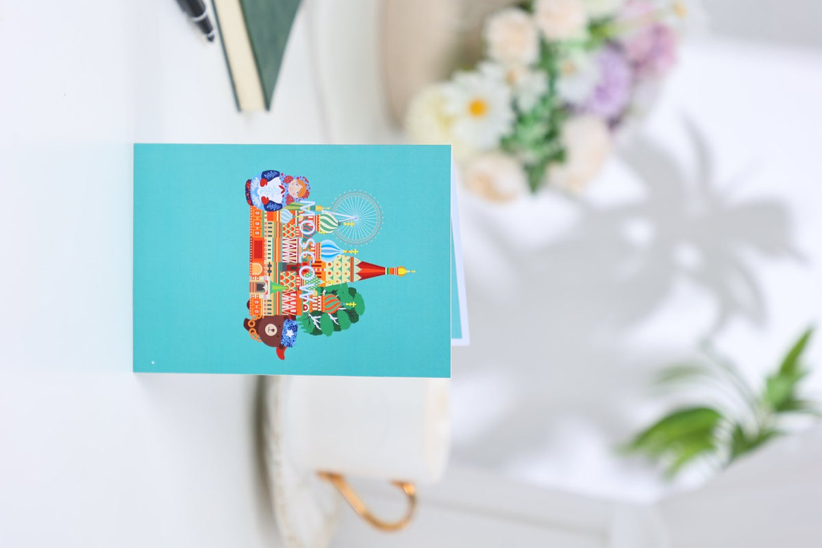 City Cityscape Greeting Card Moscow