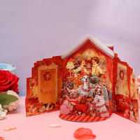 Vintage Valentine's Day Double Door Pop Up Card