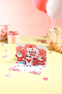 90° Cat Celebration Greeting Card