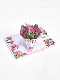 Hydrangea Bouquet 3D Pop Up Card