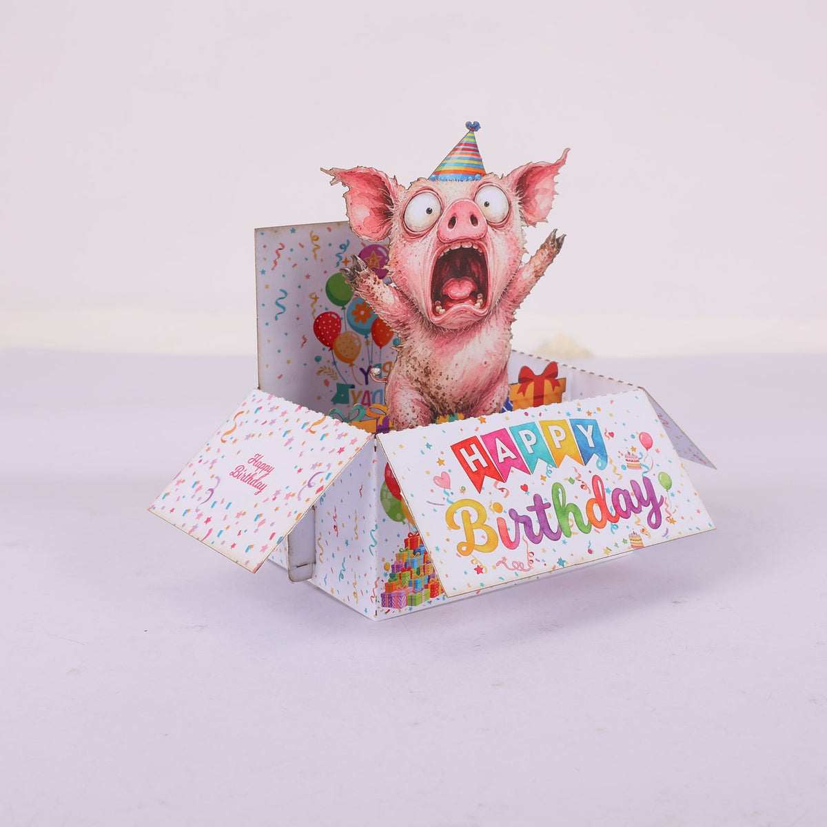 Pig Birthday Box Card