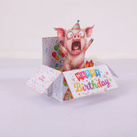 Pig Birthday Box Card