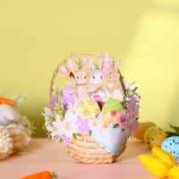 Bunny Flower Basket 3D Pop Up Card
