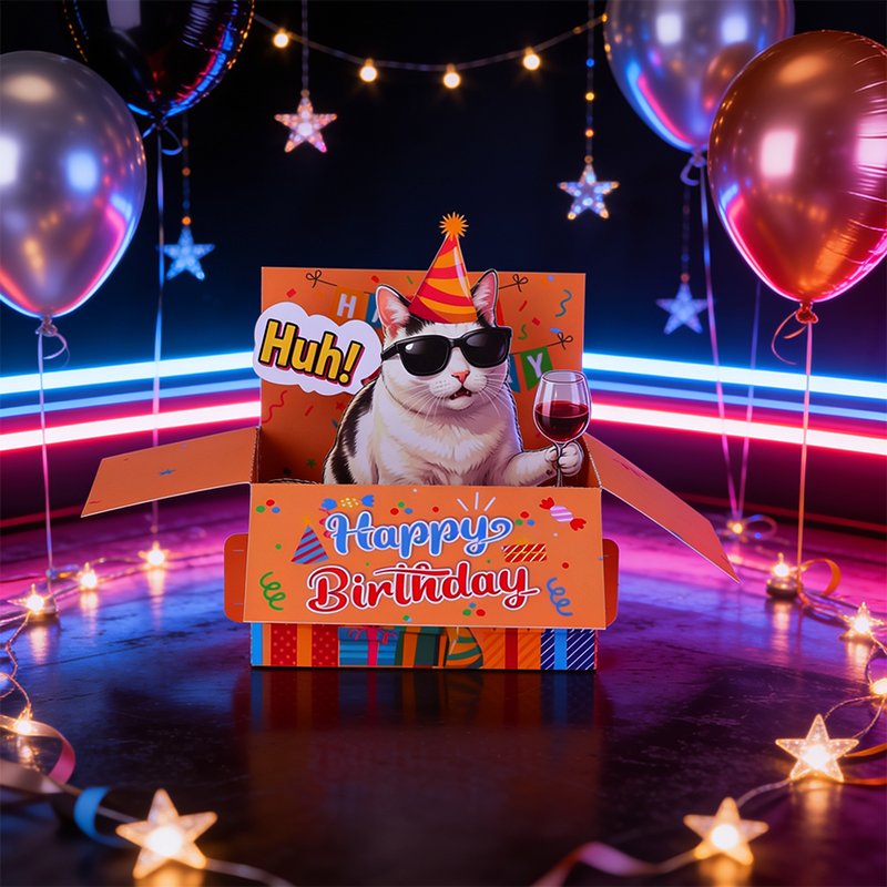 Cat Birthday Greeting Card